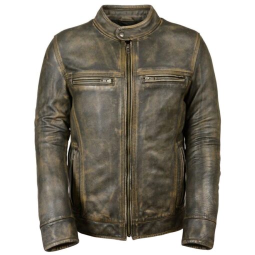 khaki motorcycle jacket