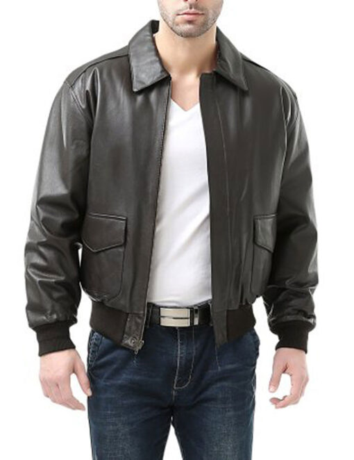 Men s A 2  Leather Bomber  Jacket A 2  Flight Jacket for Sale