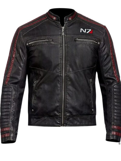 Mens Commander Shepard Mass Effect N7 Leather Jacket