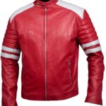 Tyler Durden Jacket – Brad Pitt Fight Club Red Leather Jacket